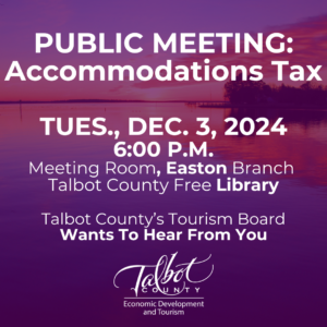 Public Meeting on Accommodations Tax Collected from Visitors
