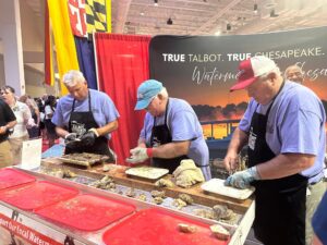 Talbot Watermen shucking oysters